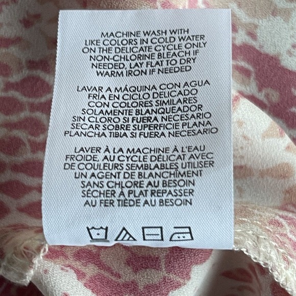 Cabi Blouse Womens Extra Small Pink Bethany Snake Print Top 5708 Balloon Sleeve - Picture 6 of 10